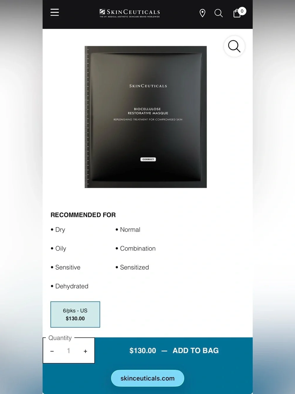 6 SkinCeuticals Biocellulose Restorative Masks - NEW w/o box